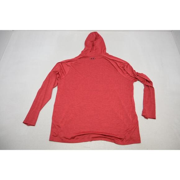 Under Armour Hoodie Red Thin Pull Over Athletic Sweatshirt Mens Sz 2XL XXL - Picture 9 of 10